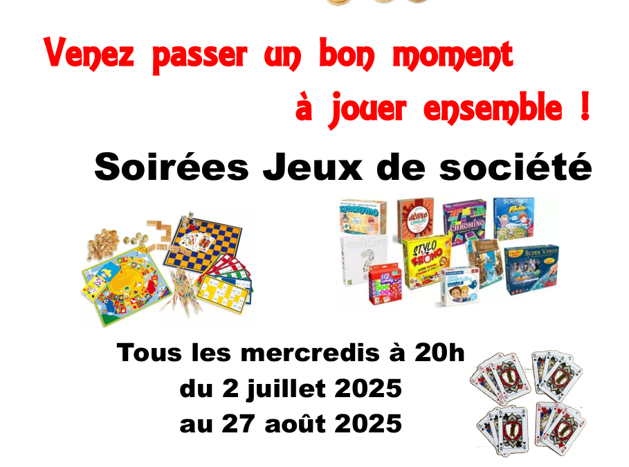 Soirée jeux de société