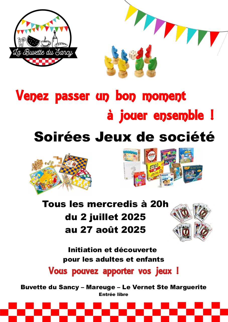 Soirée jeux de société