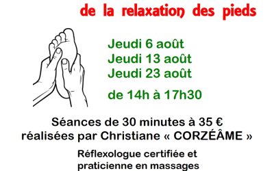 Massage de pieds – 6 août 2026