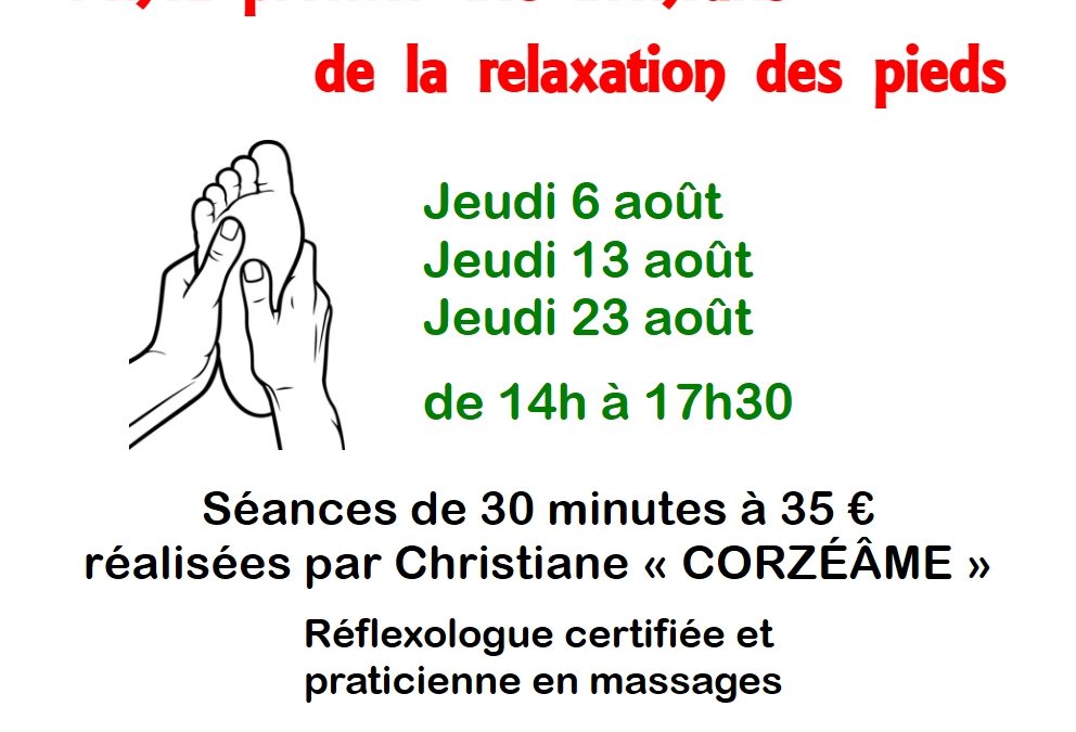 Massage de pieds – 23 août 2026