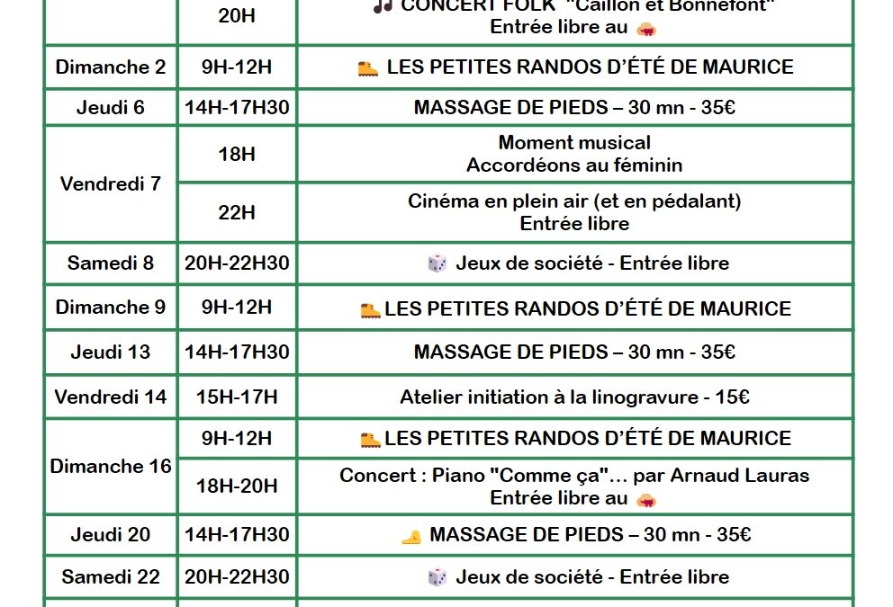 1ᵉʳ aout 2026 : Yoga sur les chemins de Mareuge