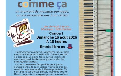 Piano comme ça – 16 août 2026